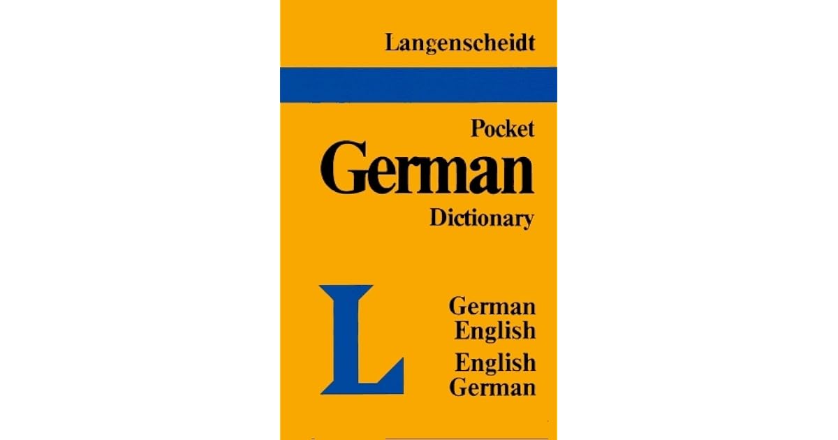 Langenscheidt's Pocket German Dictionary GermanEnglish EnglishGerman