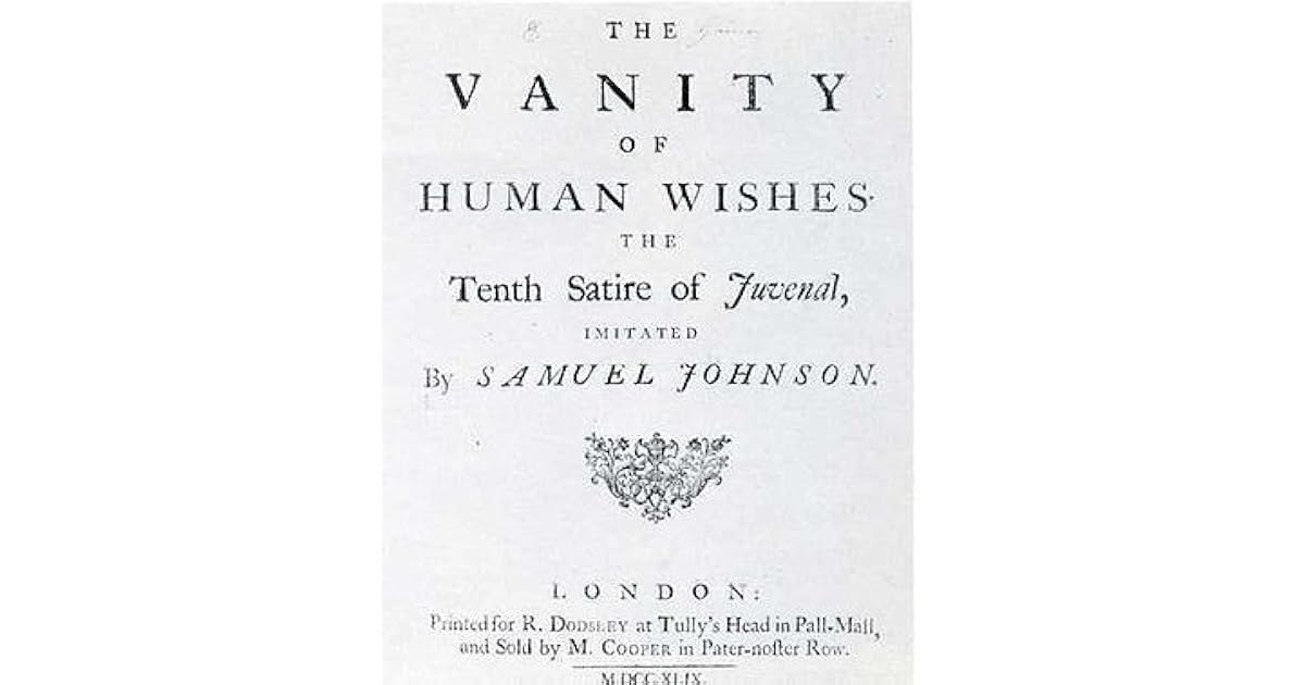 The vanity of human wishes analysis picture