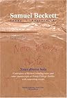 Notes diverse holo: Catalogues of Beckett’s reading notes and other manuscripts at Trinity College Dublin, with supporting essays (Samuel Beckett Today / Aujourd'hui, 16)