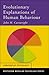 Evolutionary Explanations of Human Behaviour by John H. Cartwright