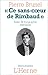 Ce sans-cœur de Rimbaud : essai de biographie intérieure