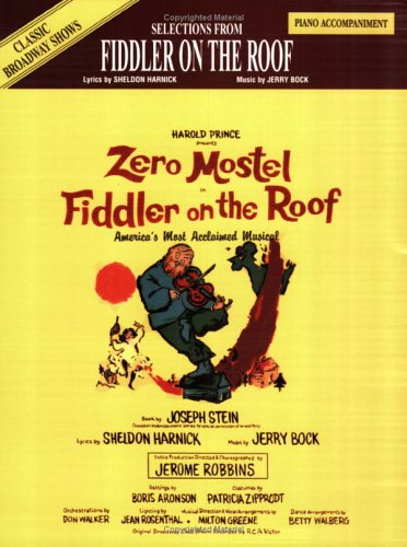 Selections from Fiddler on the Roof: Piano Accompaniment (Paperback)