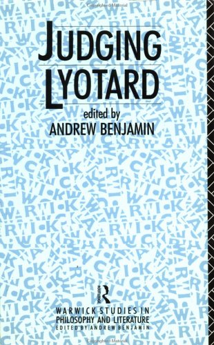 Judging Lyotard (Warwick Studies in Philosophy and Literature)