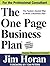 The One Page Business Plan ...