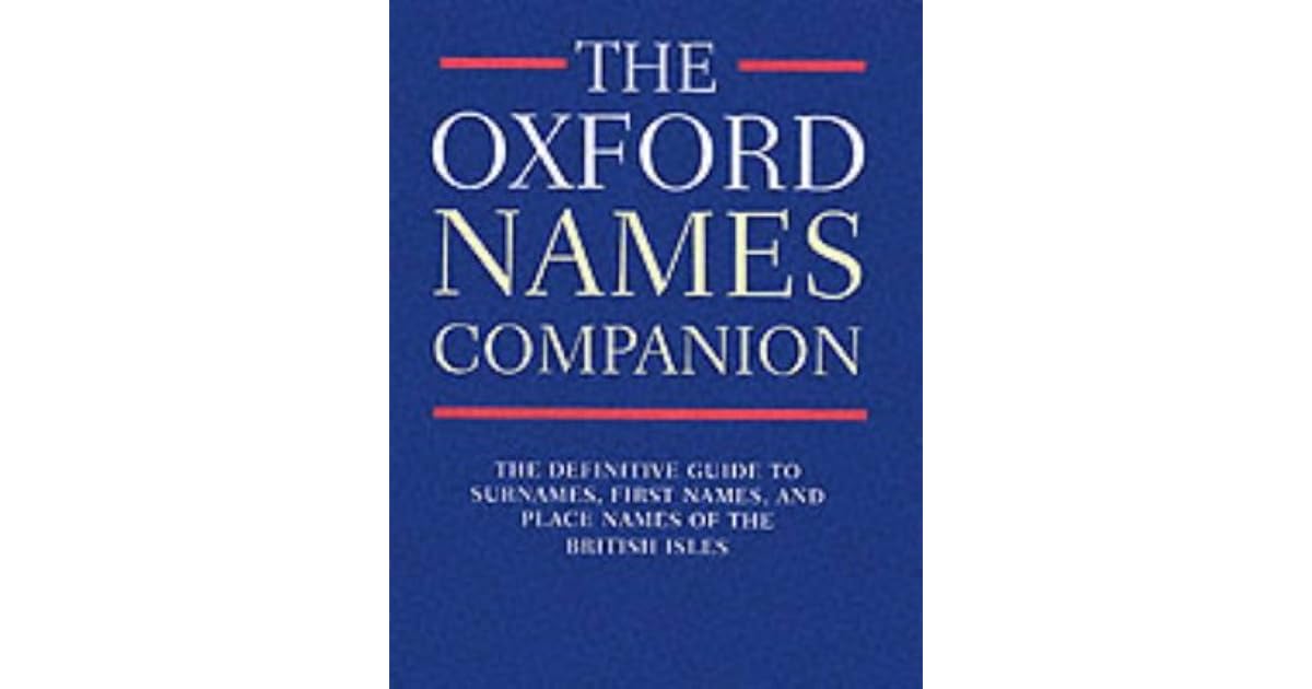 The Oxford Names Companion by Patrick Hanks