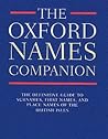 The Oxford Names Companion The Oxford Names Companion