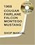 1968 Ford Cougar, Fairlane, Falcon, Montego, Mustang Shop Manual