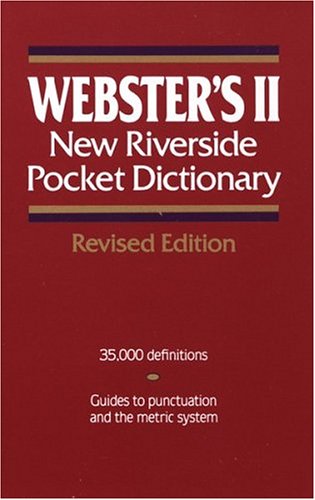Webster's II New Riverside Pocket Dictionary (Paperback)