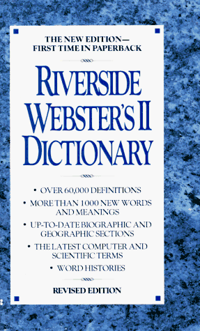 Riverside Webster's Dictionary (Mass Market Paperback)