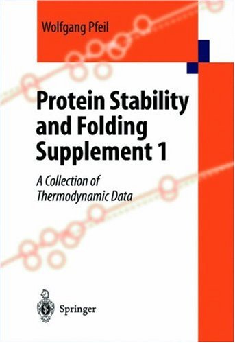 Protein Stability and Folding. Supplement 1: A Collection of Thermodynamic Data (Hardcover)