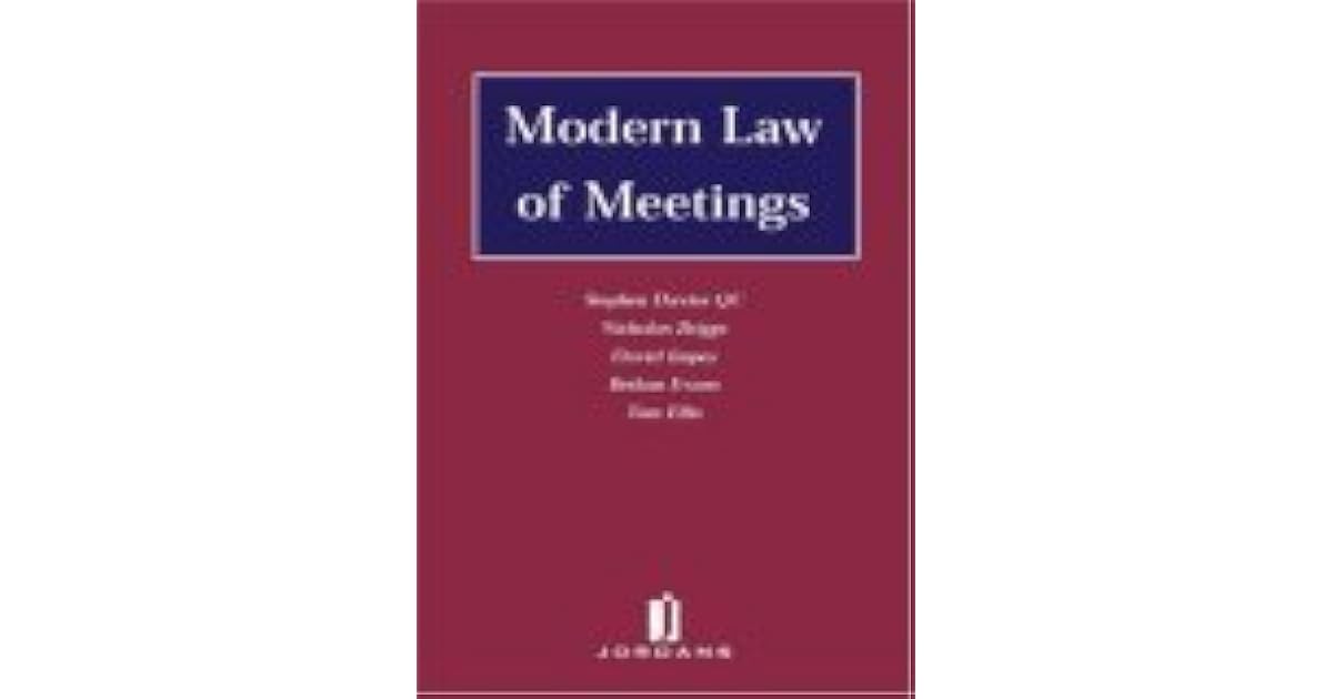 The Modern Law of Meetings by David Impey