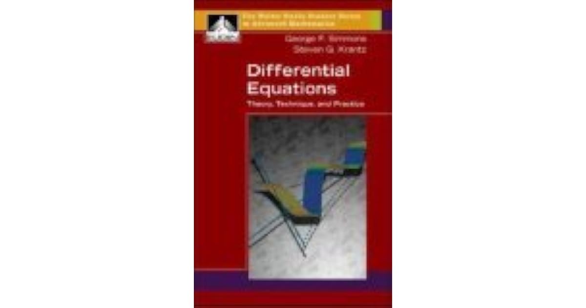 Differential Equations Theory, Technique, and Practice by F
