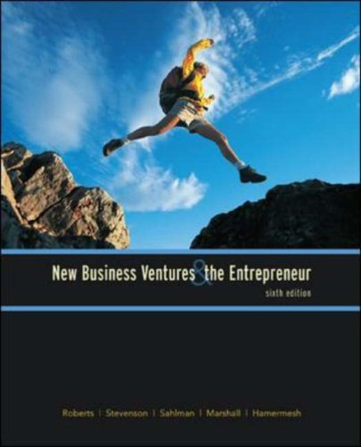 New Business Ventures And The Entrepreneur (Hardcover)