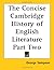 The Concise Cambridge History of English Literature