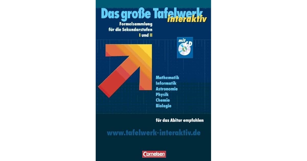 Das Grosse Tafelwerk Interaktiv Allgemeine Ausgabe Mit Cd Rom By