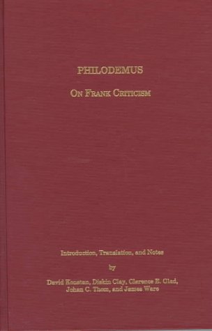 Philodemus on Frank Criticism (Hardcover)