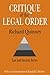 Critique of the Legal Order: Crime Control in Capitalist Society (Law and Society)