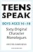 Teens Speak Boys Ages 16 To 18: Sixty Original Character Monologues (Kids Speak)