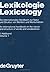 Lexikologie / Lexicology. 1...