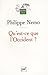 Qu'est-ce que l'Occident?