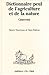 Dictionnaire peul de l'agriculture et de la nature - Diamaré, Cameroun