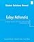 Student Solutions Manual to College Math & Business Accounting