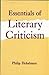 Essentials of Literary Criticism by Philip Hobsbaum