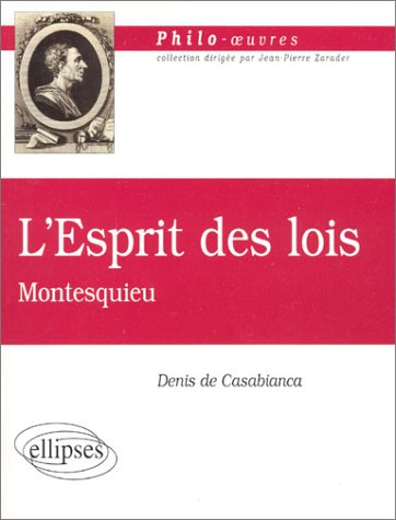 Montesquieu, De l'Esprit des lois (Paperback)