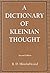 A Dictionary of Kleinian Th...