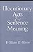 Illocutionary Acts and Sentence Meaning