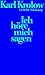 Ich höre mich sagen: Gedichte