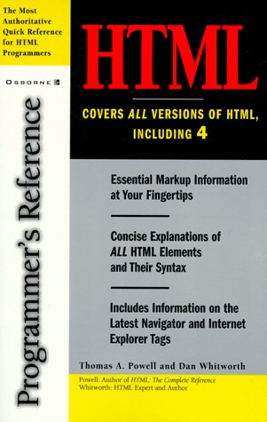 HTML Programmer's Reference