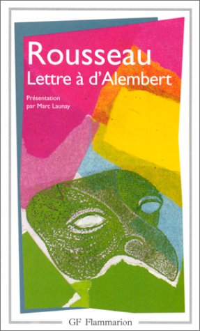 Lettre à M. d'Alembert sur les spectacles (Mass Market Paperback)