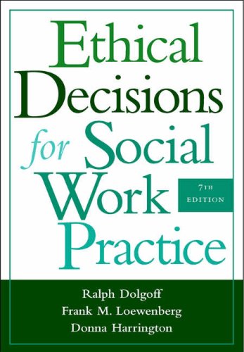 Ethical Decisions for Social Work Practice (Paperback)