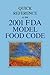 Quick Reference to the 2001 FDA Model Food Code by Gary Barnes