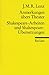 Anmerkungen übers Theater / Shakespeare-Arbeiten und Shakespeare-Übersetzungen