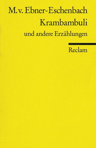 Krambambuli Und Andere Erzahlungen (Paperback)