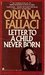 Letter to a Child Never Born by Oriana Fallaci