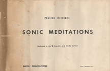 Sonic Meditations (looseleaf)