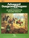 Player Character Record Sheets (REF 2) (Advanced Dungeons & Dragons) Player Character Record Sheets (REF 2) (Advanced Dungeons & Dragons)