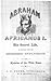 Abraham Africanus I. His Secret Life, Revealed under the Mesmeric Influence. Mysteries of the White House.