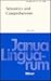 Semantics and Comprehension by Herbert H. Clark