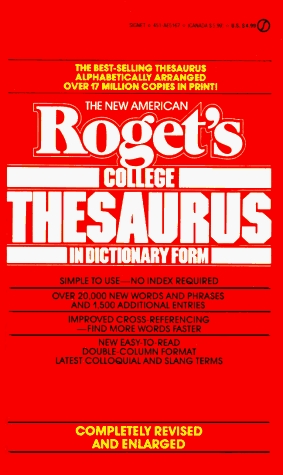 The New American Roget's College Thesaurus in Dictionary Form, New American Revised & Enlarged Edition (Mass Market Paperback)