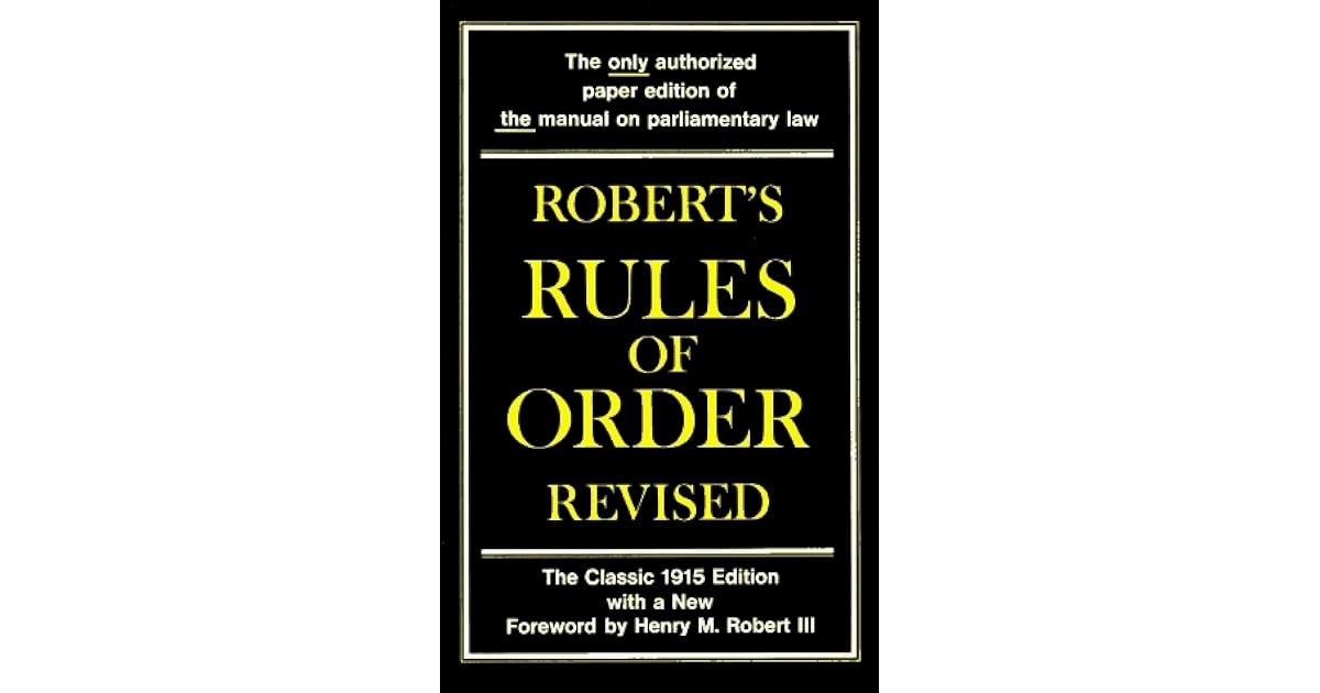 Robert's Rules of Order by Henry Martyn Robert