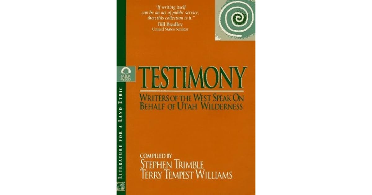 Testimony Writers of the West Speak on Behalf of Utah Wilderness by