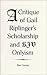 A Critique Of Gail Riplinger's Scholarship And KJV Onlyism by Daniel D. Corner