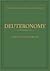 A Critical and Exegetical Commentary on Deuteronomy (International Critical Commentary)