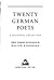 Twenty German Poets by Walter Kaufmann