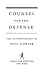 Counsel for the Defense: The Autobiography of Paul O'Dwyer