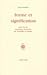 Forme et signification. Ess...